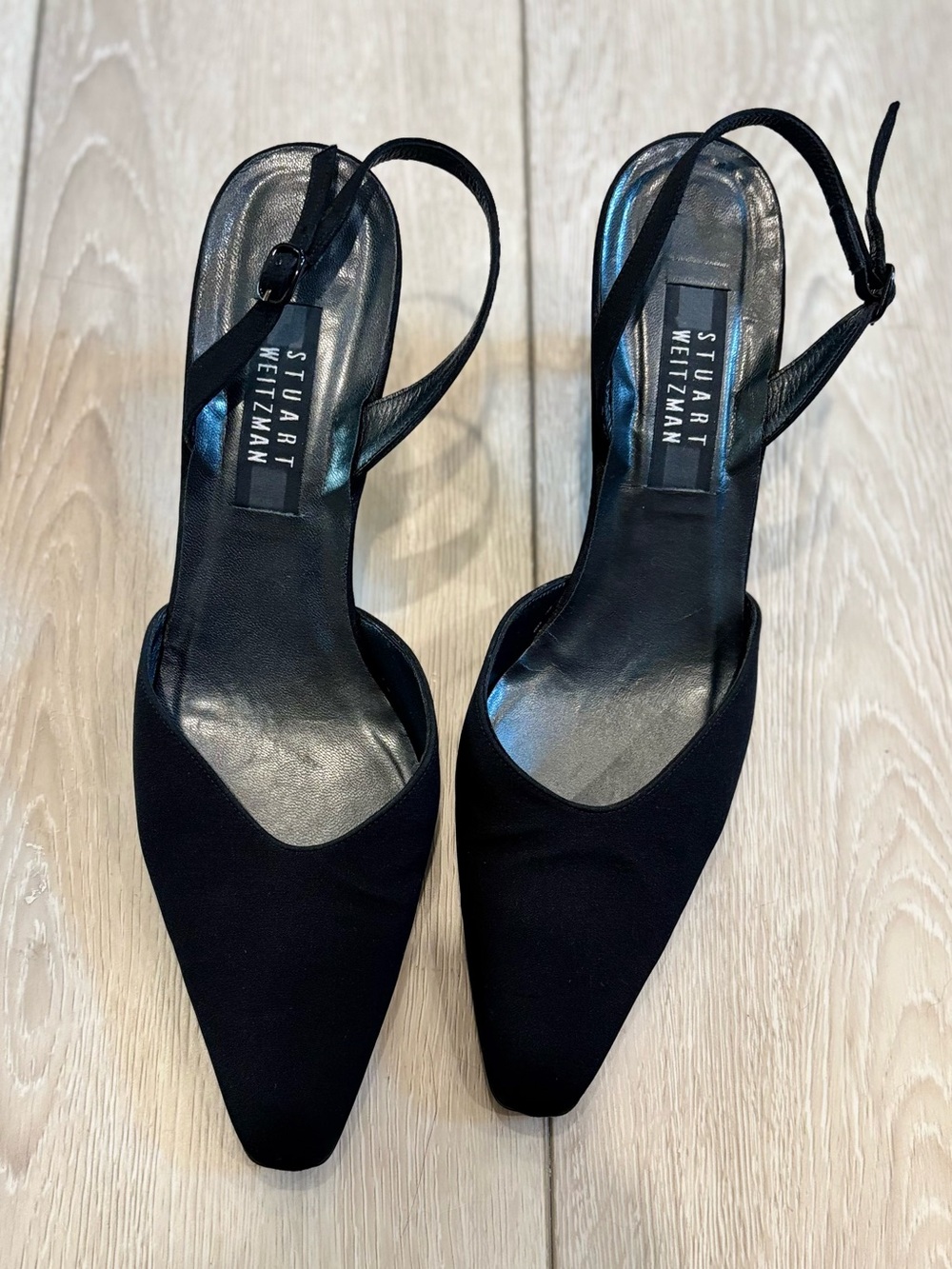 Stuart Weitzman Black Slingback Heels